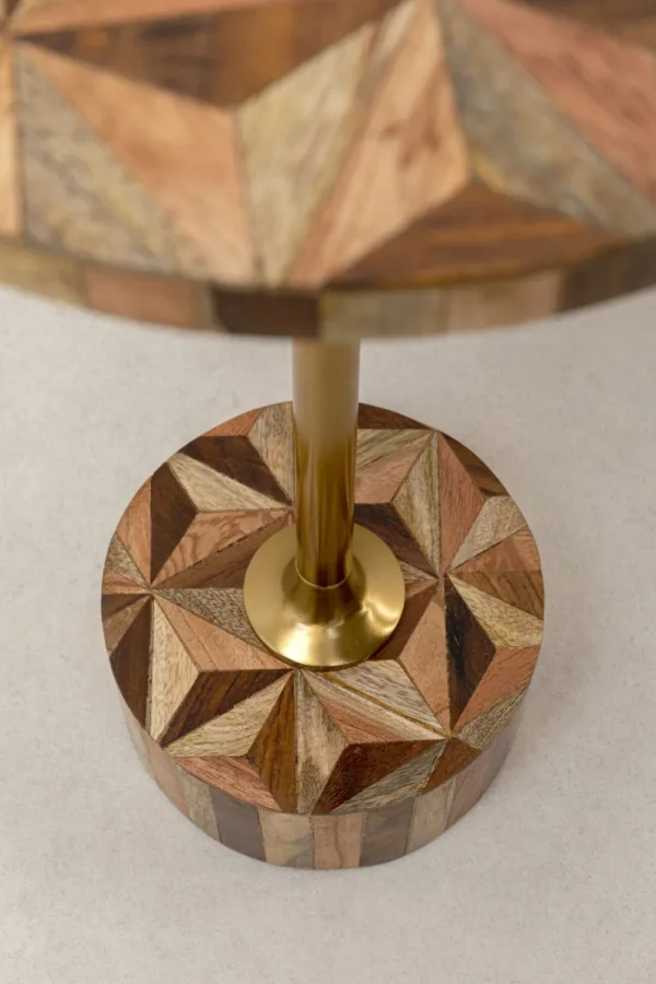 KARE Design Bijzettafel Domero Geo Brown Ø25cm