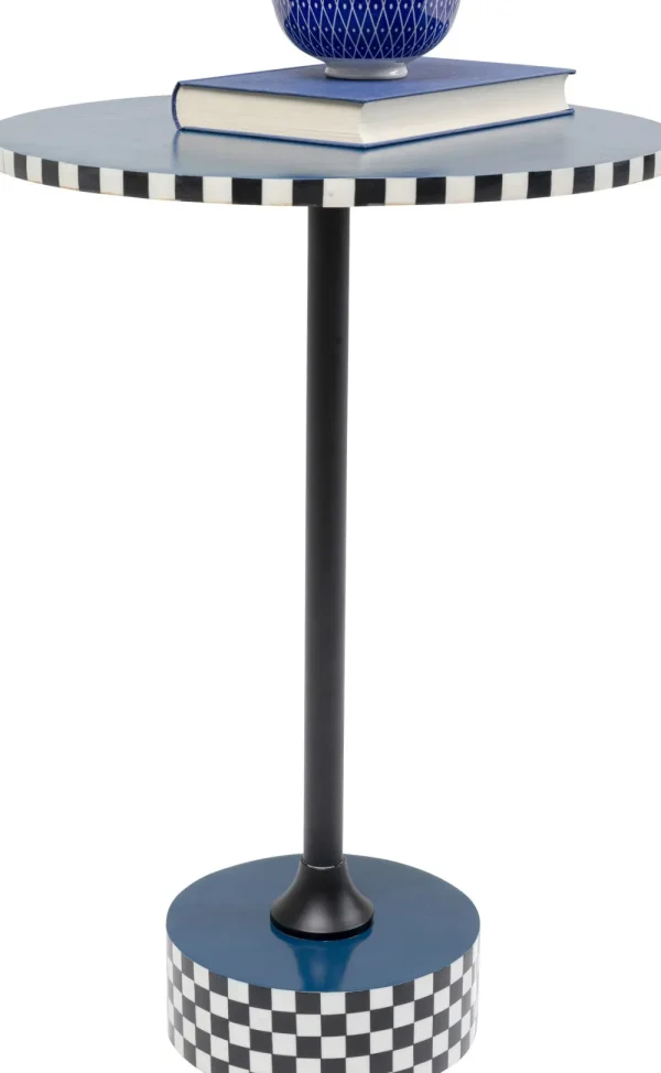 KARE Design Bijzettafel Domero Race Blue Ø40cm