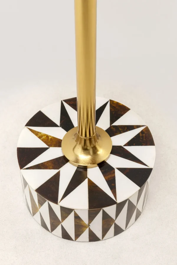 KARE Design Bijzettafel Domero Star Brown White Ø25cm