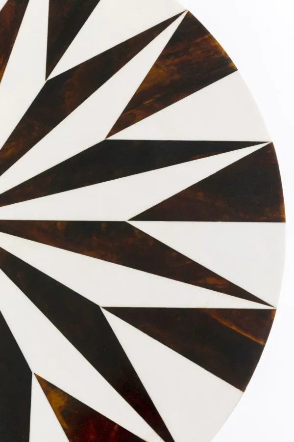 KARE Design Bijzettafel Domero Star Brown White Ø40cm