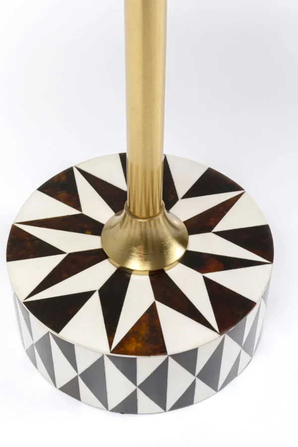 KARE Design Bijzettafel Domero Star Brown White Ø40cm