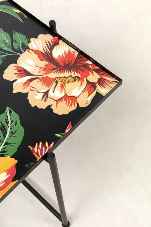 KARE Design Bijzettafel Flowers Garden Square (Set Van 2)