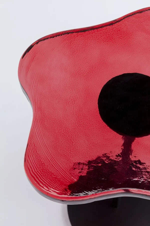 KARE Design Bijzettafel Lava Red 30cm