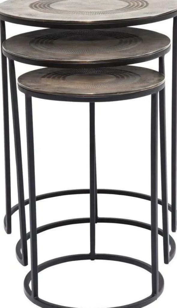 KARE Design Bijzettafel Marrakesh (3-delig) Ø48cm