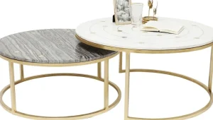KARE Design Bijzettafel Mystic Rond (2-delig) Ø90cm