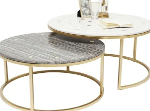 KARE Design Bijzettafel Mystic Rond (2-delig) Ø90cm