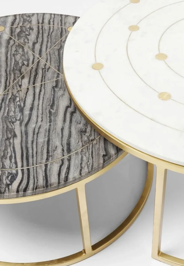 KARE Design Bijzettafel Mystic Rond (2-delig) Ø90cm