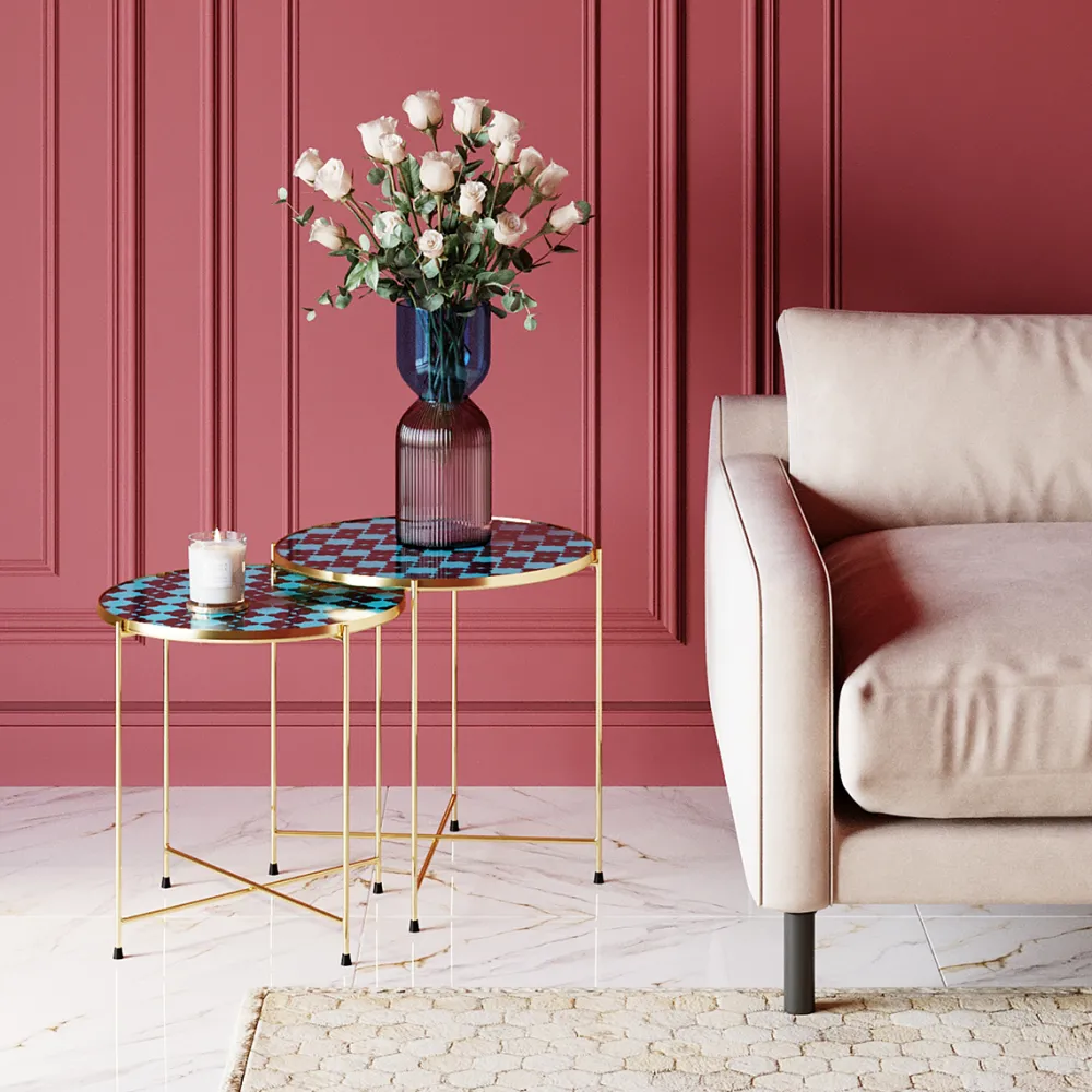 bijzettafel_priya_blue_set_van__0.webp KARE Design Bijzettafel Priya Blue (Set Van 2)