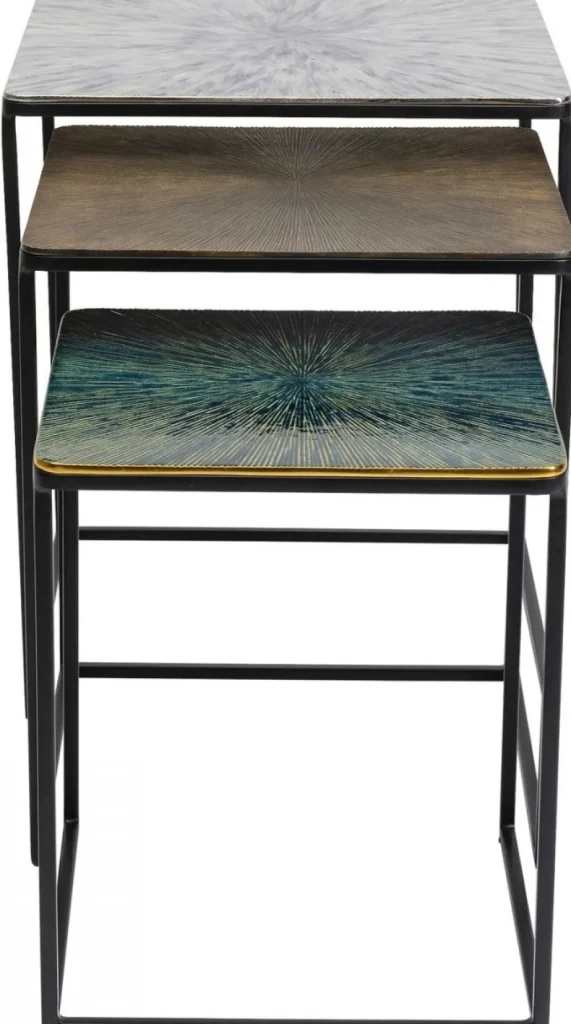 KARE Design Bijzettafel Ray Vierkant (3-delig)