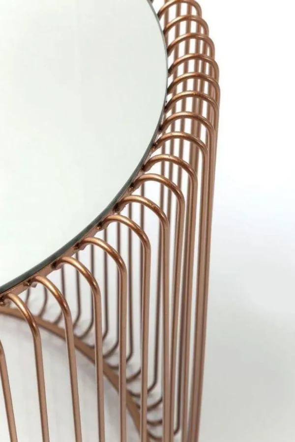 KARE Design Bijzettafel Wire Koper (2-delig) Ø44cm