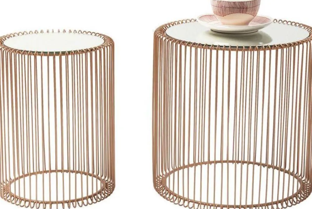 bijzettafel_wire_koper_delig_cm_5.webp KARE Design Bijzettafel Wire Koper (2-delig) Ø44cm