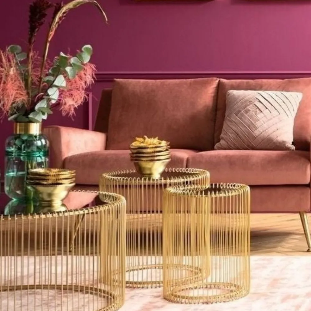 bijzettafel_wire_messing_delig_cm_0.webp KARE Design Bijzettafel Wire Messing (2-delig) Ø44cm