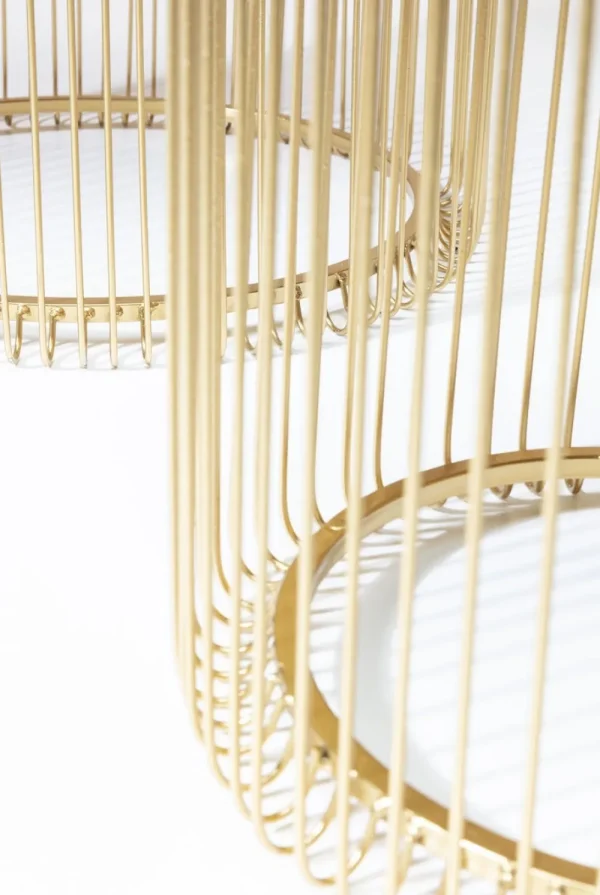 KARE Design Bijzettafel Wire Messing (2-delig) Ø44cm