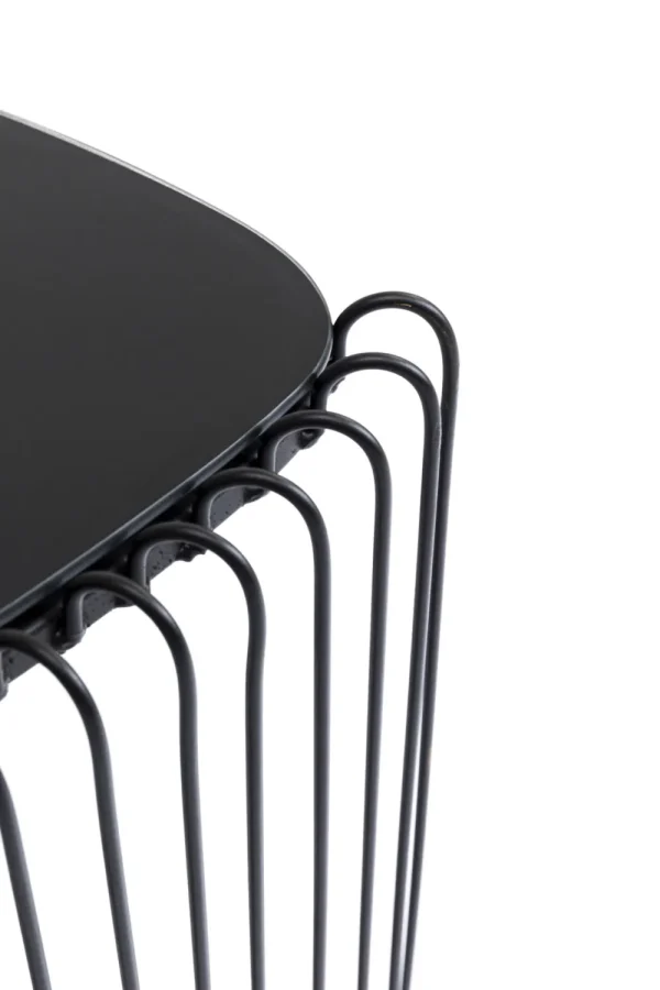 KARE Design Bijzettafel Wire Triangle Black (Set Van 2)