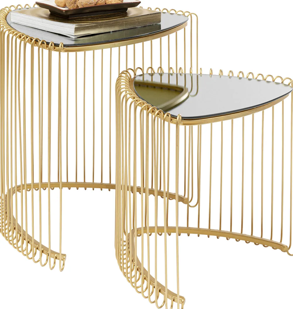 bijzettafel_wire_triangle_gold_set_van__3.webp KARE Design Bijzettafel Wire Triangle Gold (Set Van 2)