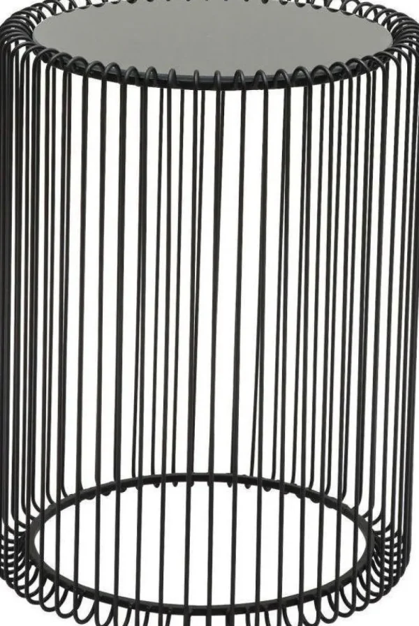 KARE Design Bijzettafel Wire Zwart (2-delig) Ø44cm