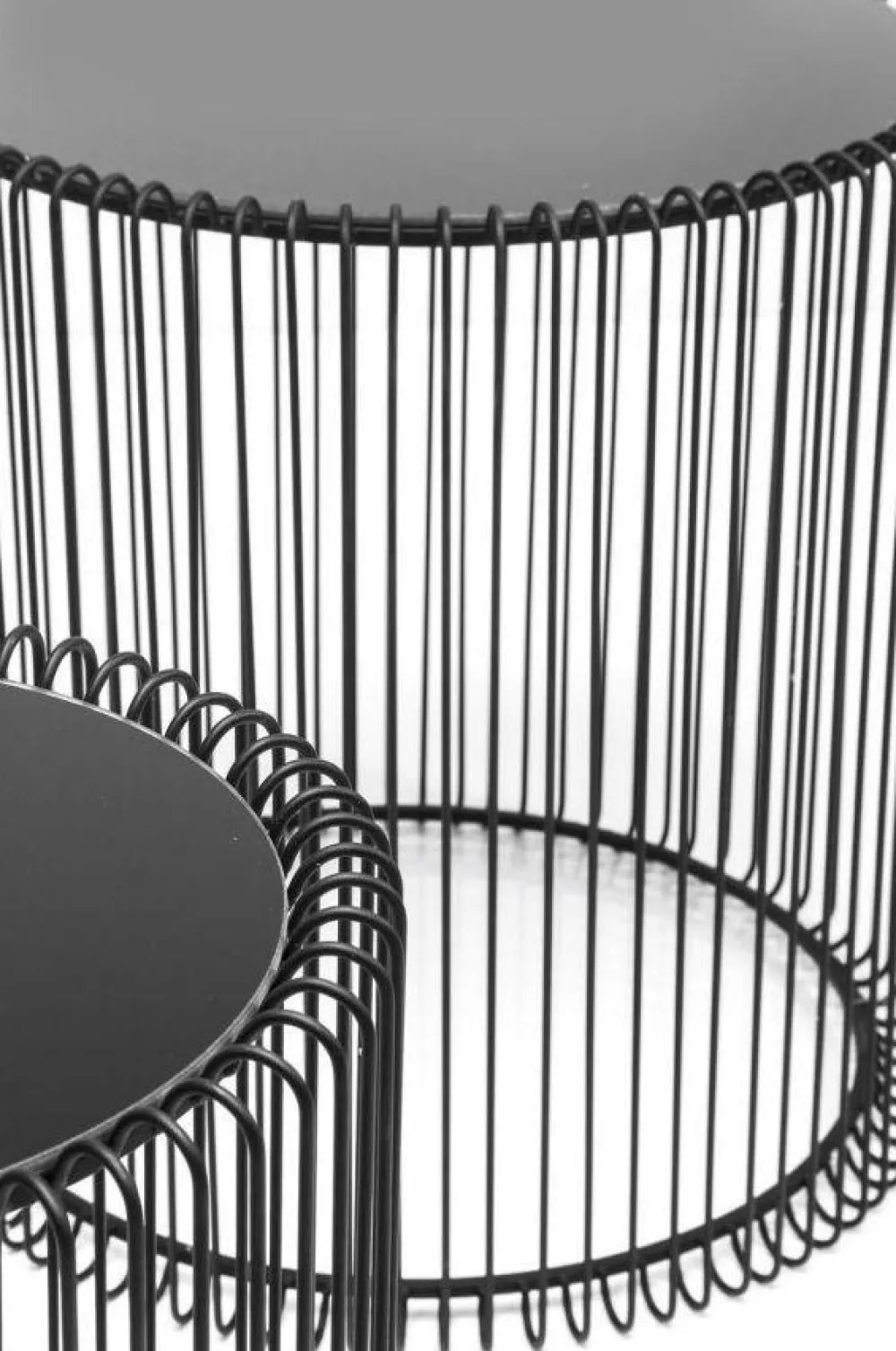 bijzettafel_wire_zwart_delig_cm_4.webp KARE Design Bijzettafel Wire Zwart (2-delig) Ø44cm
