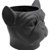 KARE Design Bloempot Bulldog Zwart
