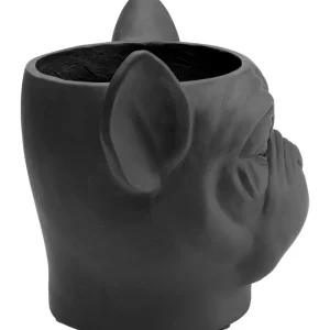 KARE Design Bloempot Bulldog Zwart