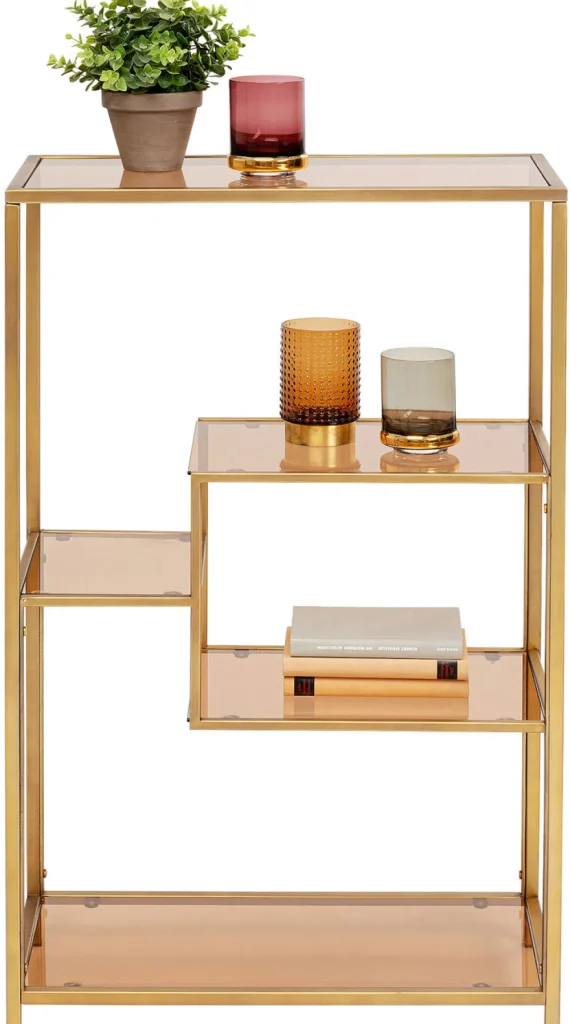 KARE Design Boekenkast Loft Goud 100x60cm