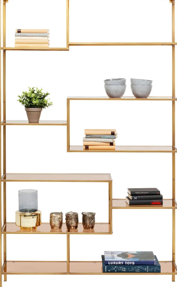 KARE Design Boekenkast Loft Goud 195x115cm