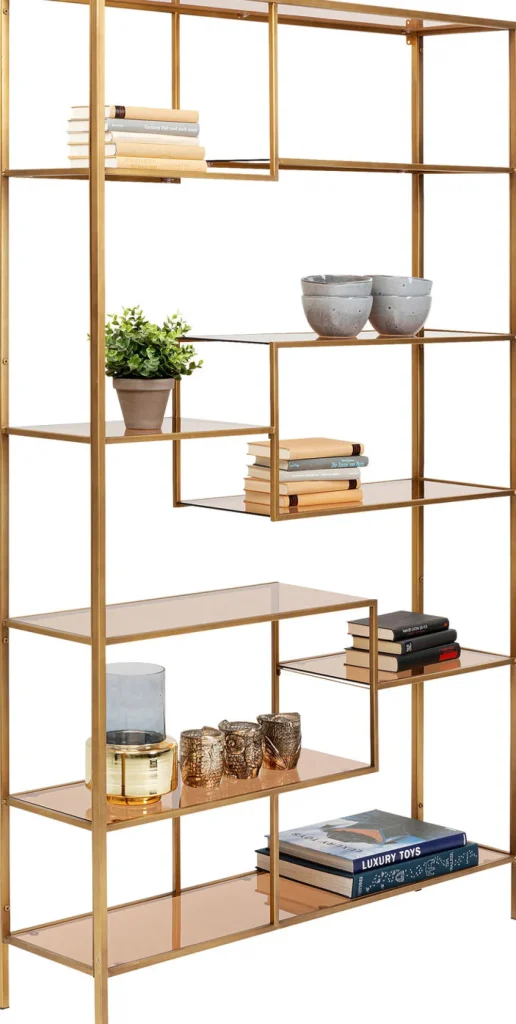 KARE Design Boekenkast Loft Goud 195x115cm