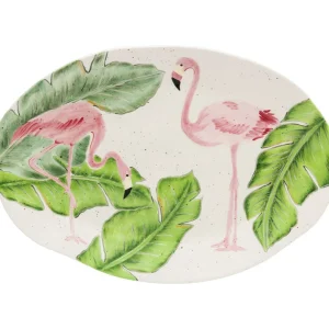KARE Design Bord Flamingo Holidays Oval 40cm