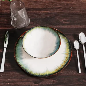 KARE Design Bord Laguna Blauw Ø26cm