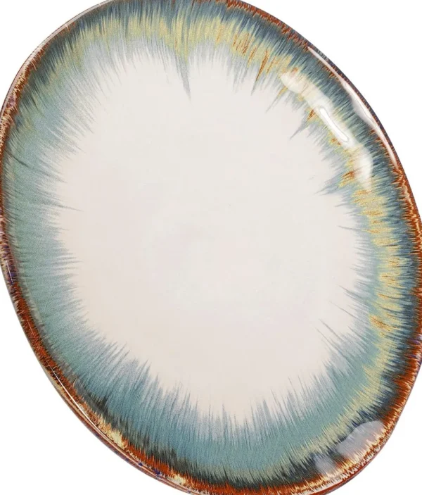 KARE Design Bord Laguna Blauw Ø26cm