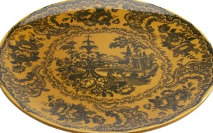 KARE Design Bord Sakura Geel Ø22cm