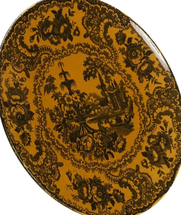 KARE Design Bord Sakura Geel Ø27cm