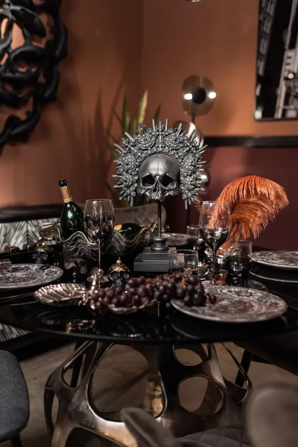 KARE Design Bord Sakura Grijs Ø27cm