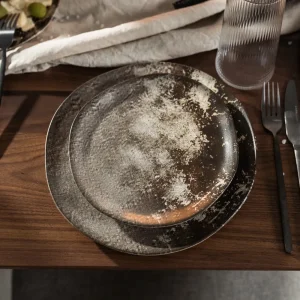 KARE Design Bord Savannah Brown/Grey Matt Ø26cm