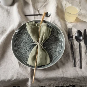 KARE Design Bord Sicilia Mandala Grijs Ø27cm