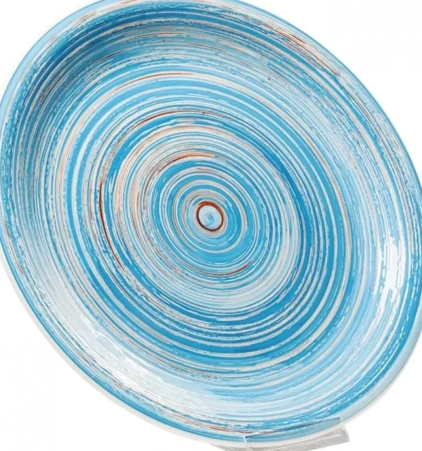 KARE Design Bord Swirl Blauw Ø27cm