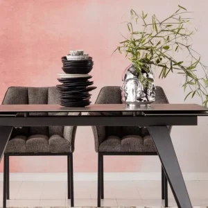 KARE Design Bord Tief Organic Zwart Ø22cm