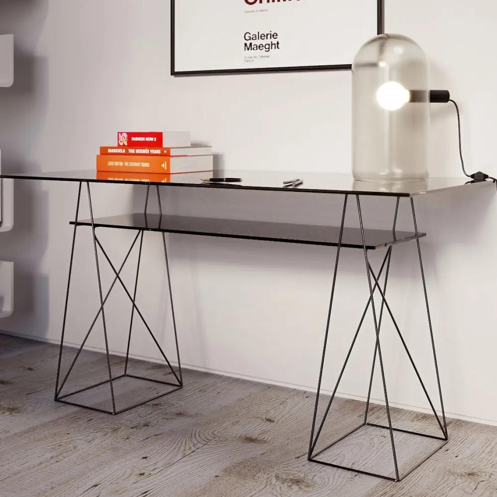 bureau_polar_zwart_mm_esg_xcm_0.webp KARE Design Bureau Polar Zwart 8mm ESG 135x65cm