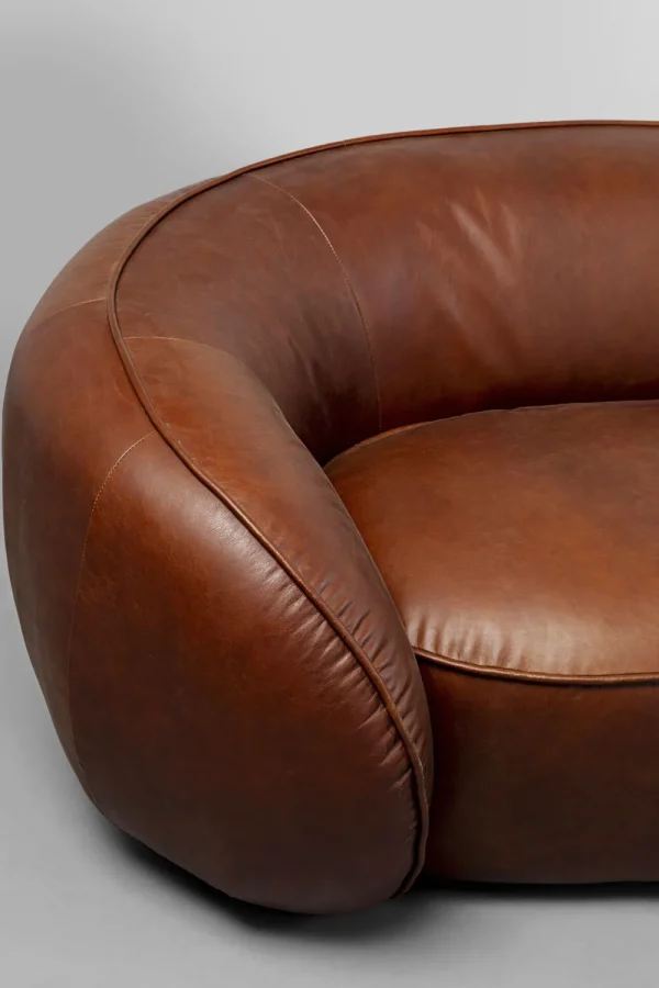 KARE Design Chaise Longue Wonder Leather Brown 252cm
