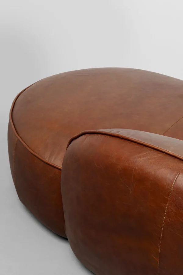 KARE Design Chaise Longue Wonder Leather Brown 252cm