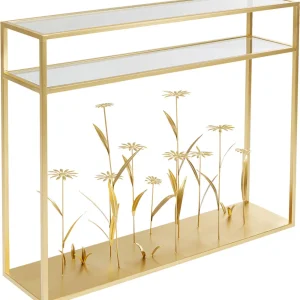 KARE Design Console Flower Meadow Goud 100cm