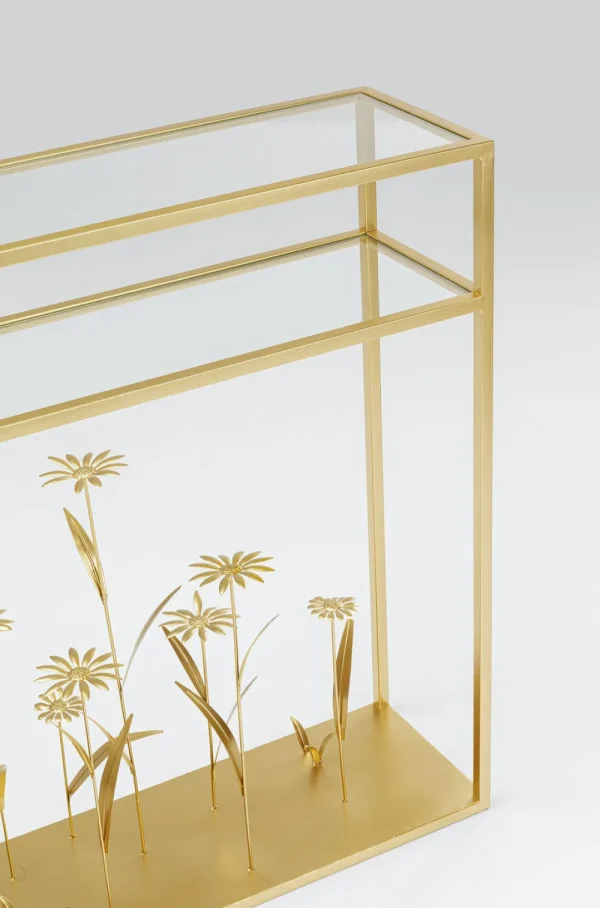 KARE Design Console Flower Meadow Goud 100cm