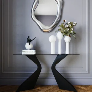 KARE Design Console Gloria Zwart 140x81cm