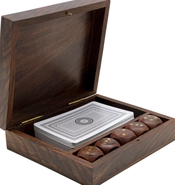 KARE Design Deco Card Box Gamble Wood (7/part)