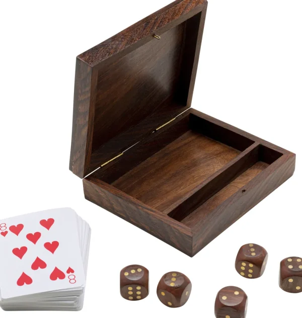 KARE Design Deco Card Box Gamble Wood (7/part)