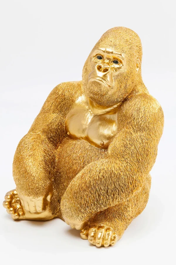 KARE Design Decofiguur Aap Gorilla Side Medium Goud