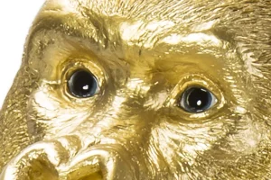 KARE Design Decofiguur Aap Gorilla Side Medium Goud