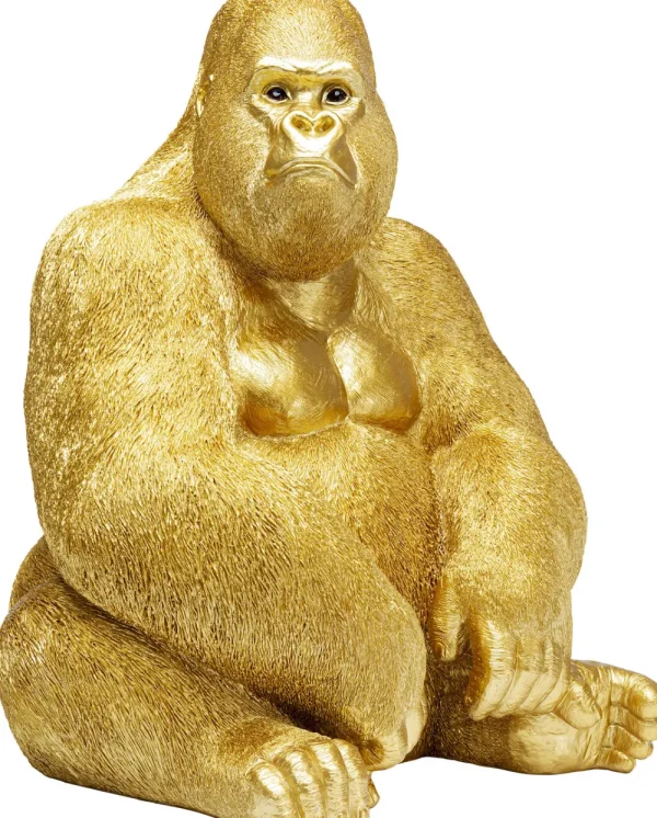 KARE Design Decofiguur Aap Gorilla Side XL Goud