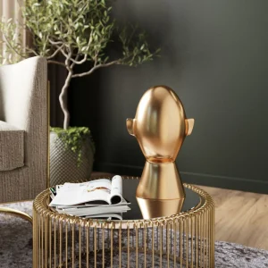 KARE Design Decofiguur Abstract Face Gold 28cm