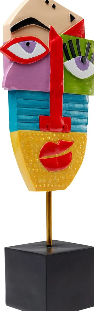KARE Design Decofiguur Abstract Face Multicolour 52cm