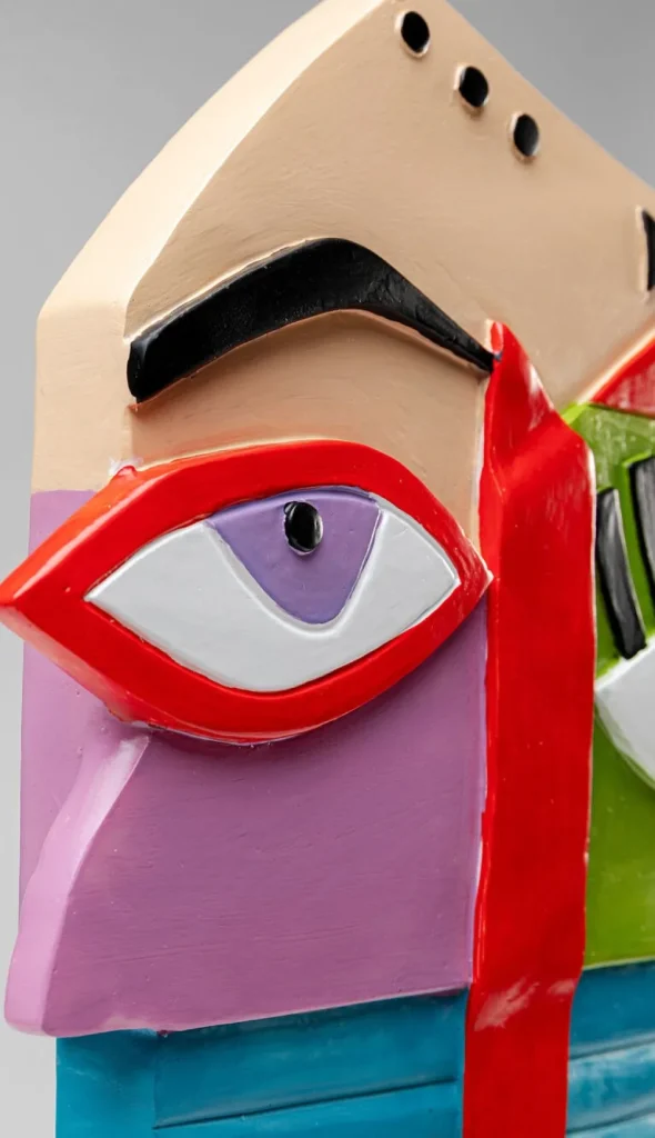 KARE Design Decofiguur Abstract Face Multicolour 52cm